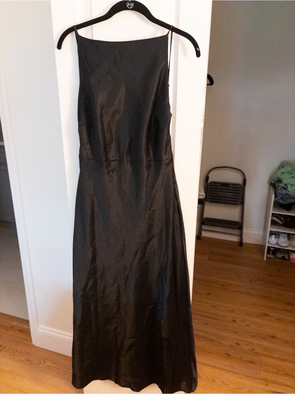 Abercrombie High-Neck Crinkle Maxi Dress